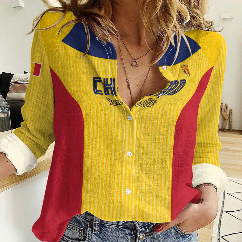 Custom Chad Football Allez Les Sao Women Casual Shirt