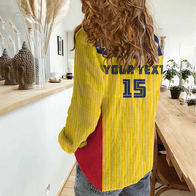 Custom Chad Football Allez Les Sao Women Casual Shirt