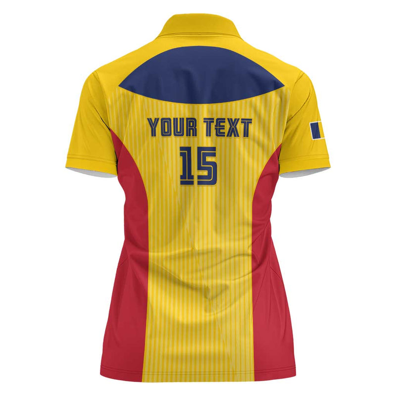 Custom Chad Football Allez Les Sao Women Polo Shirt