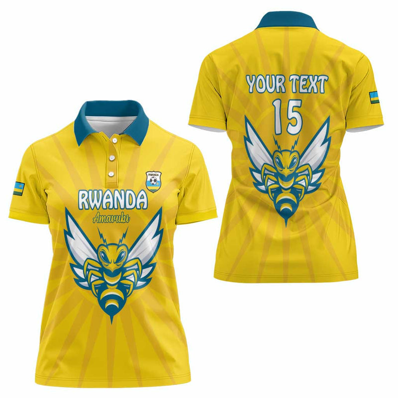 Custom Rwanda Football Go Amavubi Women Polo Shirt