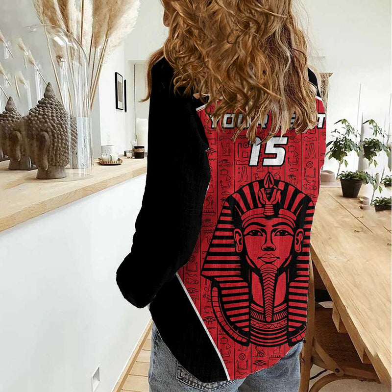 Custom Egypt Football Go Pharaohs Women Casual Shirt