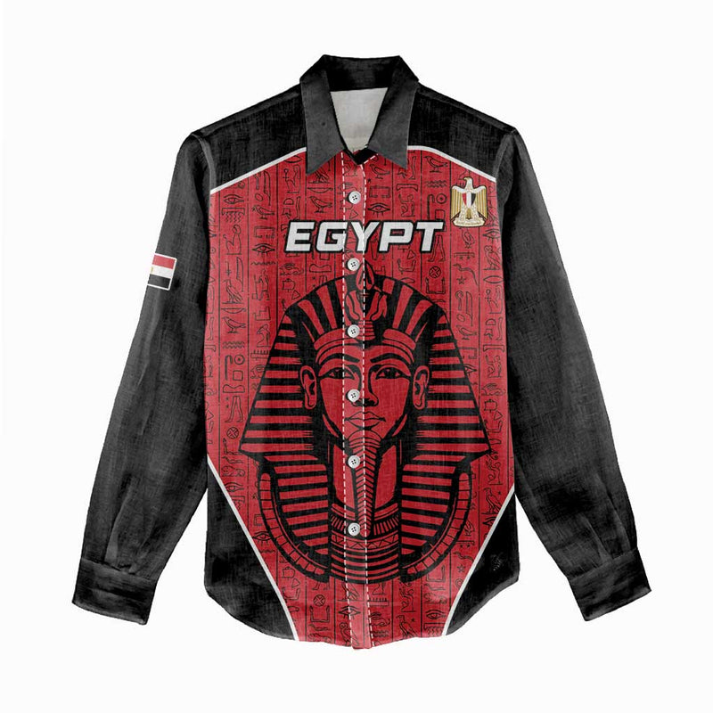 Custom Egypt Football Go Pharaohs Women Casual Shirt