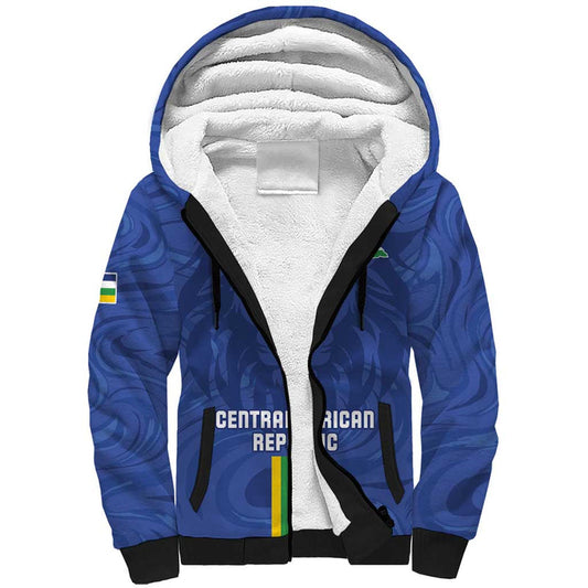 Custom Central African Republic Football Go Les Fauves Go Sherpa Hoodie
