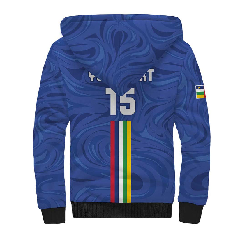 Custom Central African Republic Football Go Les Fauves Go Sherpa Hoodie