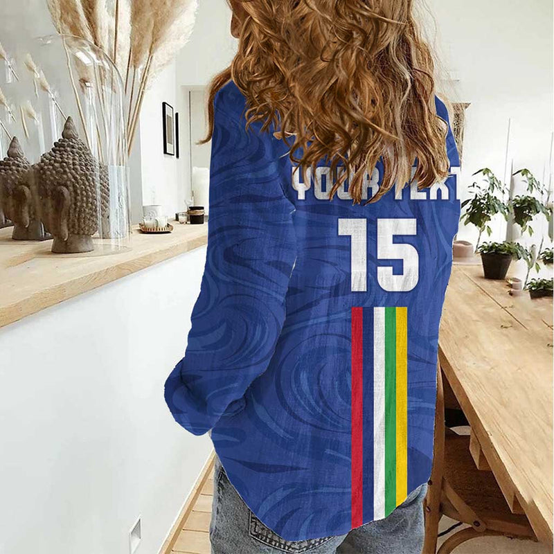Custom Central African Republic Football Go Les Fauves Go Women Casual Shirt