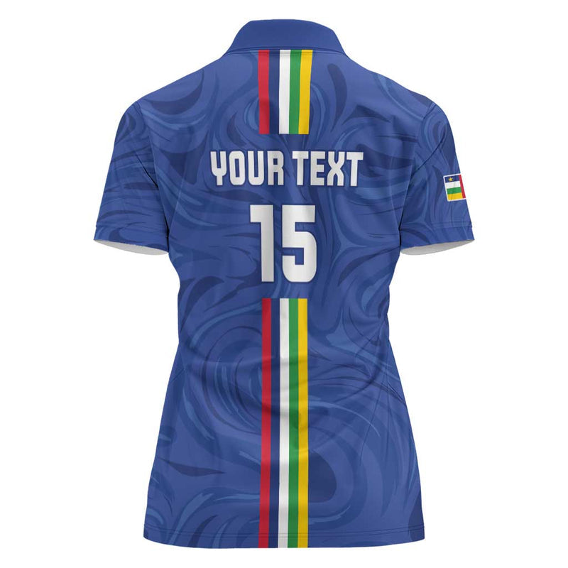 Custom Central African Republic Football Go Les Fauves Go Women Polo Shirt
