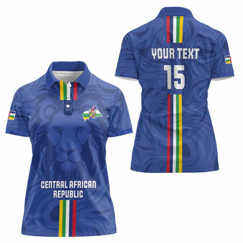 Custom Central African Republic Football Go Les Fauves Go Women Polo Shirt