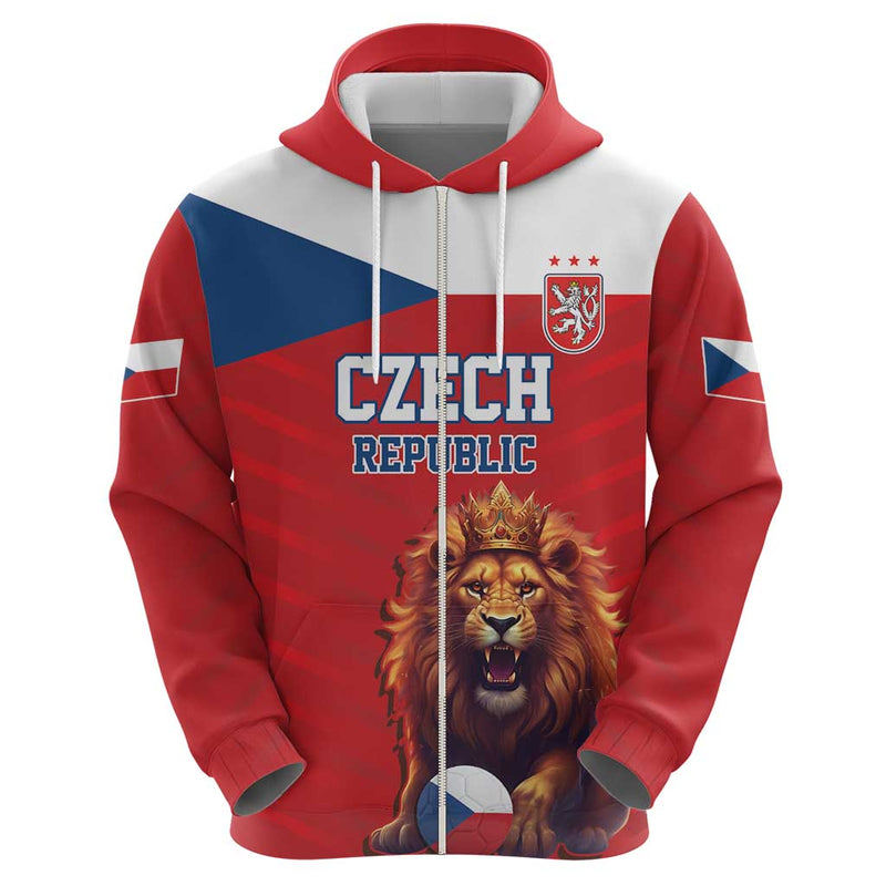 Custom Czech Republic Football Go Champions Sporty Style with Lion Mascot Hoodie