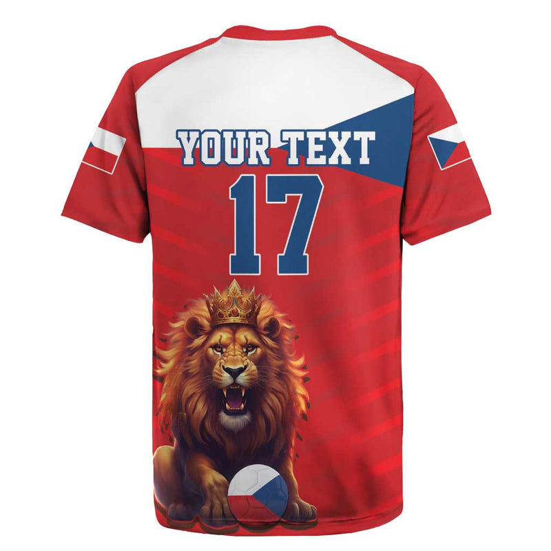 Custom Czech Republic Football Go Champions Sporty Style With Lion Mascot Rugby Jersey