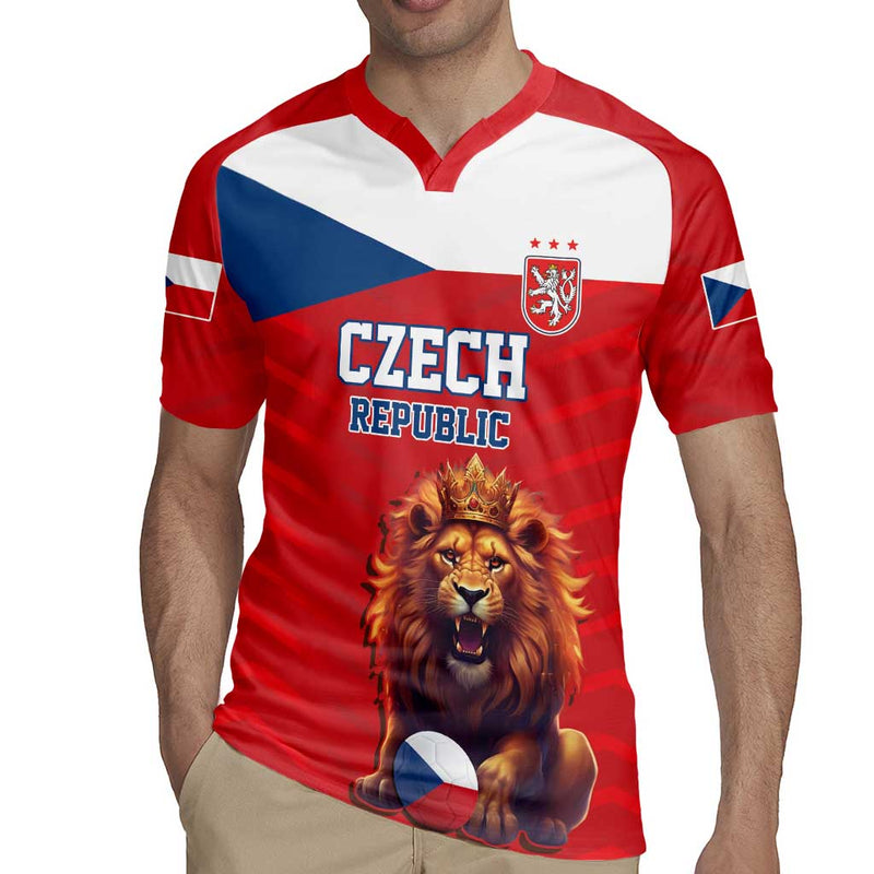 Custom Czech Republic Football Go Champions Sporty Style With Lion Mascot Rugby Jersey