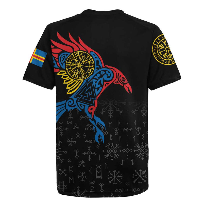 Aland Vikings Culture Norse Mythology Raven Tattoo Rugby Jersey