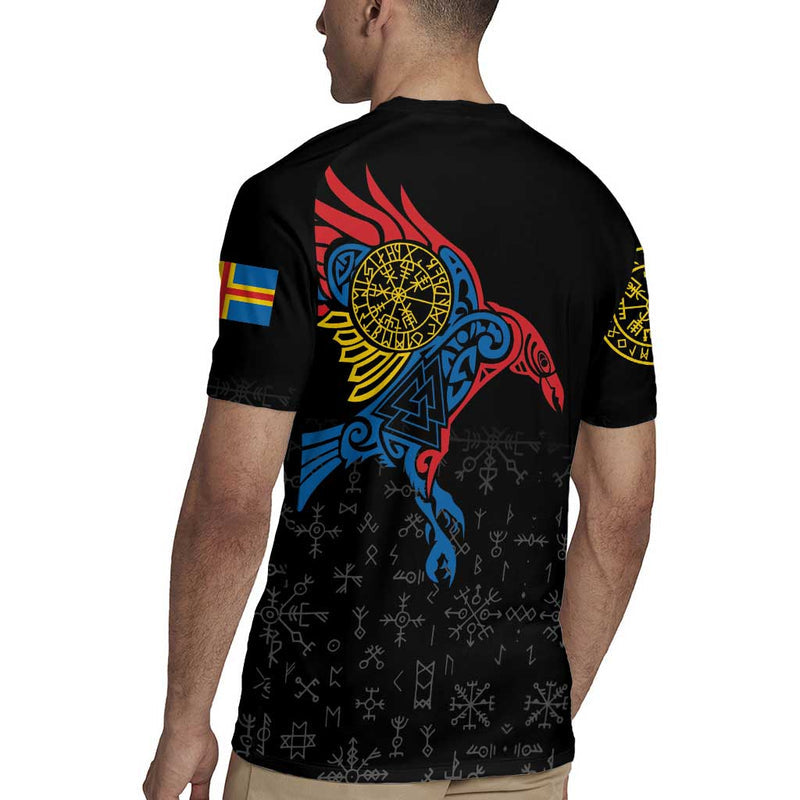 Aland Vikings Culture Norse Mythology Raven Tattoo Rugby Jersey