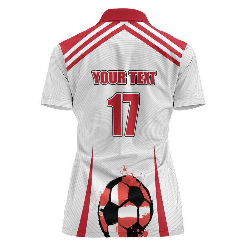 Custom Danmark Football Go Champions Denmark Sporty Style Women Polo Shirt