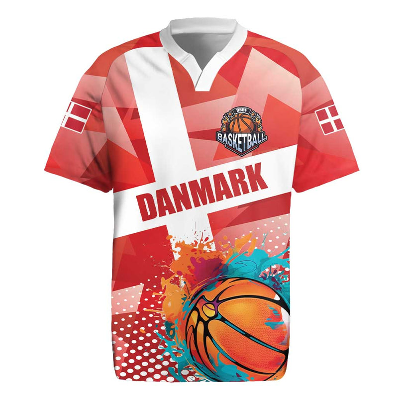 Custom Danmark Basketball Go Champions Sporty Style Rugby Jersey