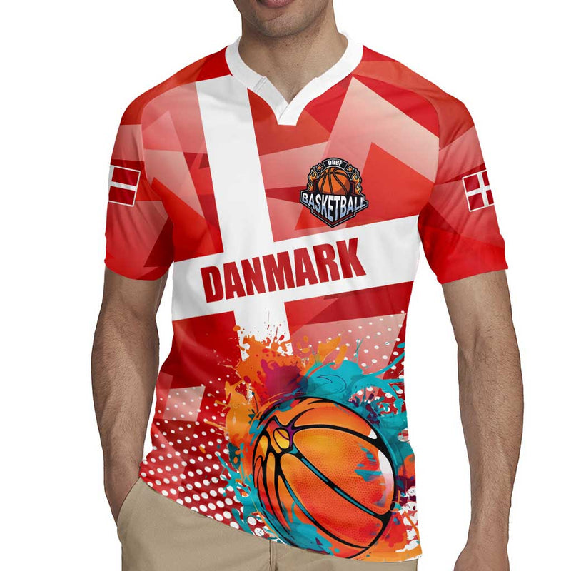 Custom Danmark Basketball Go Champions Sporty Style Rugby Jersey