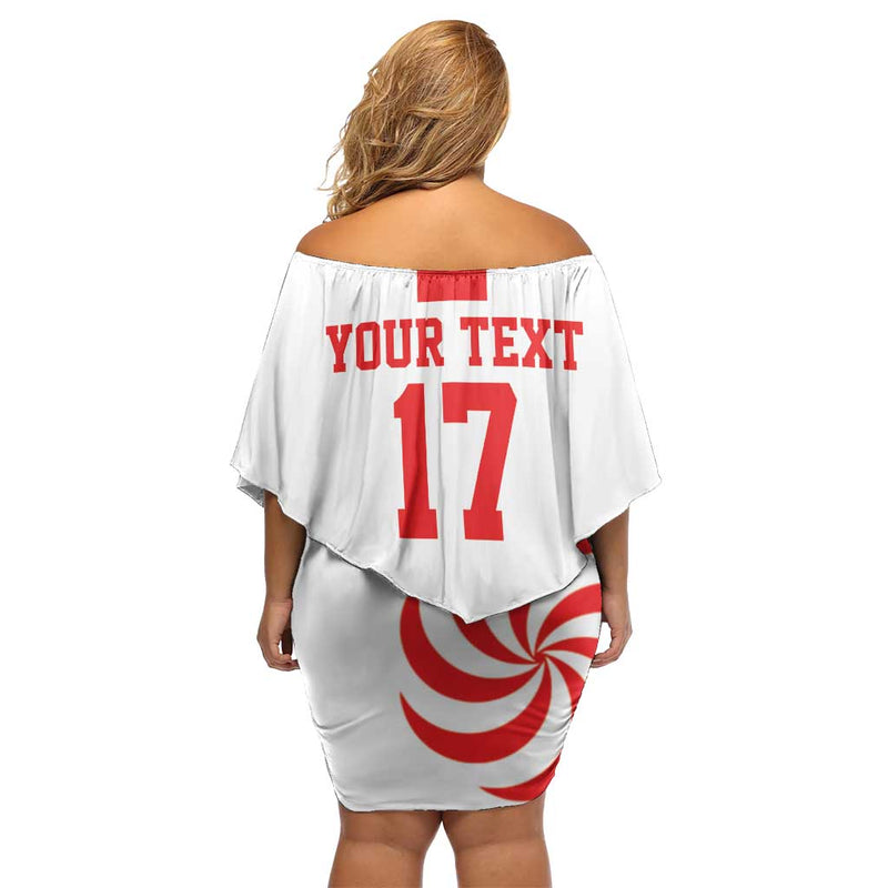Custom Georgia Rugby We Are Champions Sporty Style With The Lelos Off Shoulder Short Dress