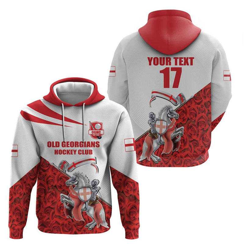 Custom England Field Hockey Champions Old Georgians Hockey Club Sporty Style Hoodie