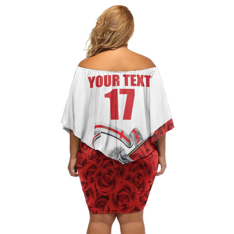 Custom England Field Hockey Champions Old Georgians Hockey Club Sporty Style Off Shoulder Short Dress