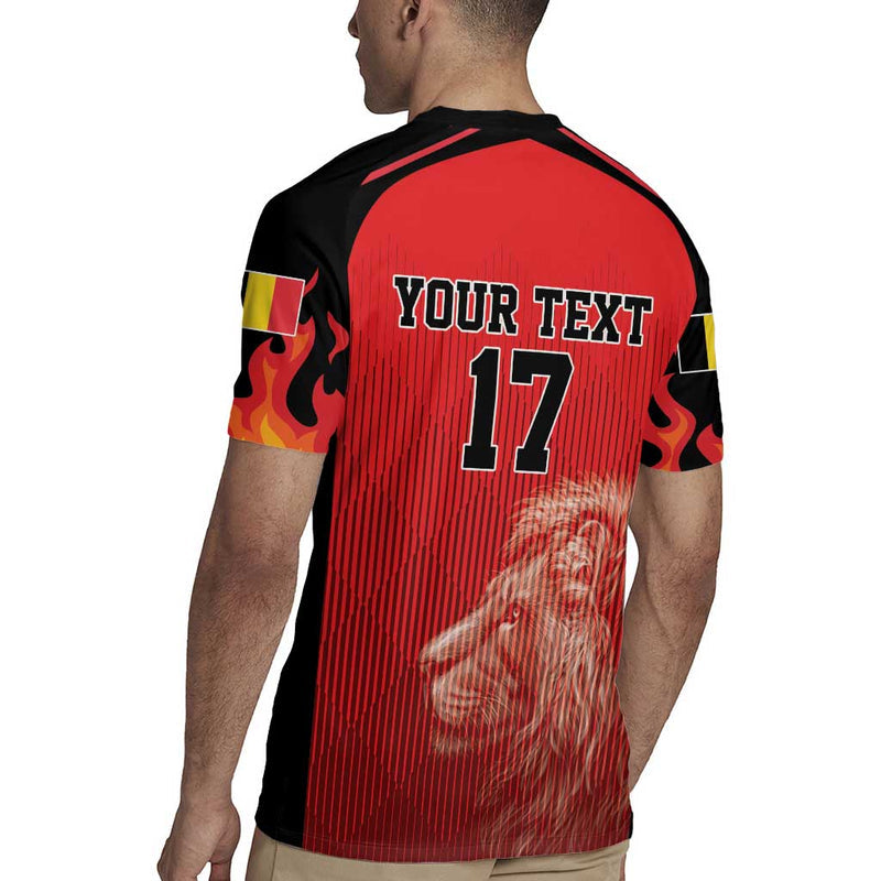 Custom Belgium Football We Are Champions Red Style Come On De Rode Duivels Rugby Jersey