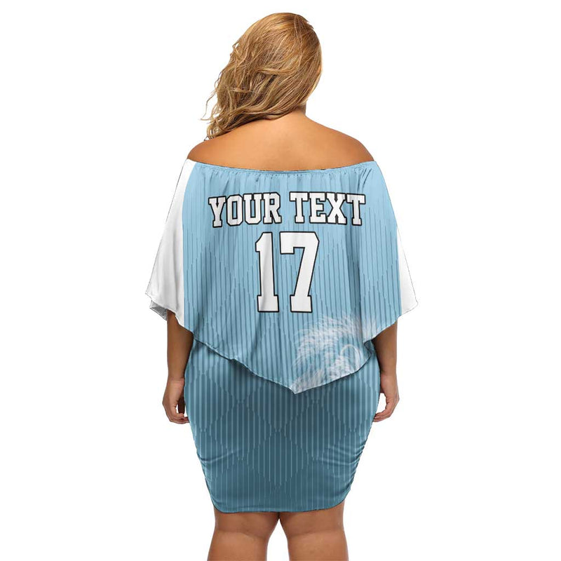 Custom Belgium Football We Are Champions Blue Style Come On De Rode Duivels Off Shoulder Short Dress