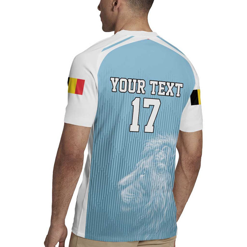 Custom Belgium Football We Are Champions Blue Style Come On De Rode Duivels Rugby Jersey