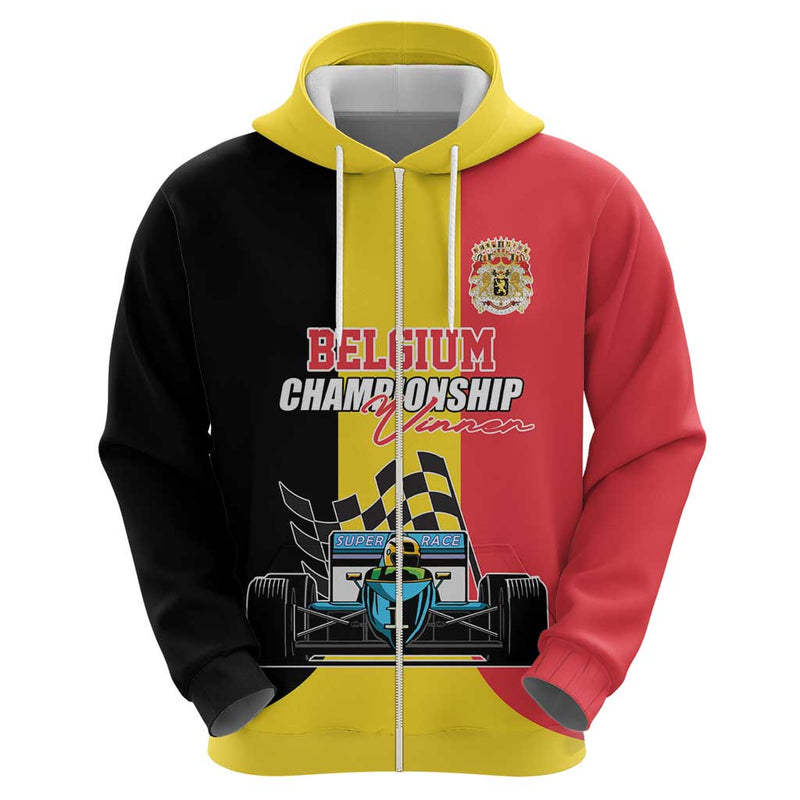 Custom Belgium Formula One Motorsport with Flag F1 World Championship Hoodie