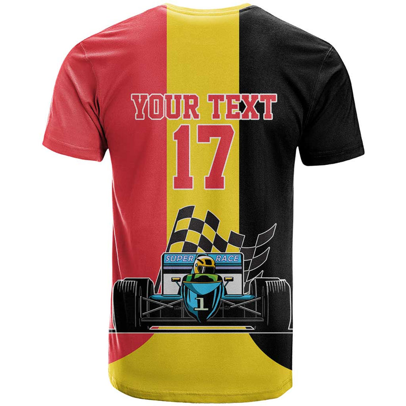 Custom Belgium Formula One Motorsport with Flag F1 World Championship T Shirt
