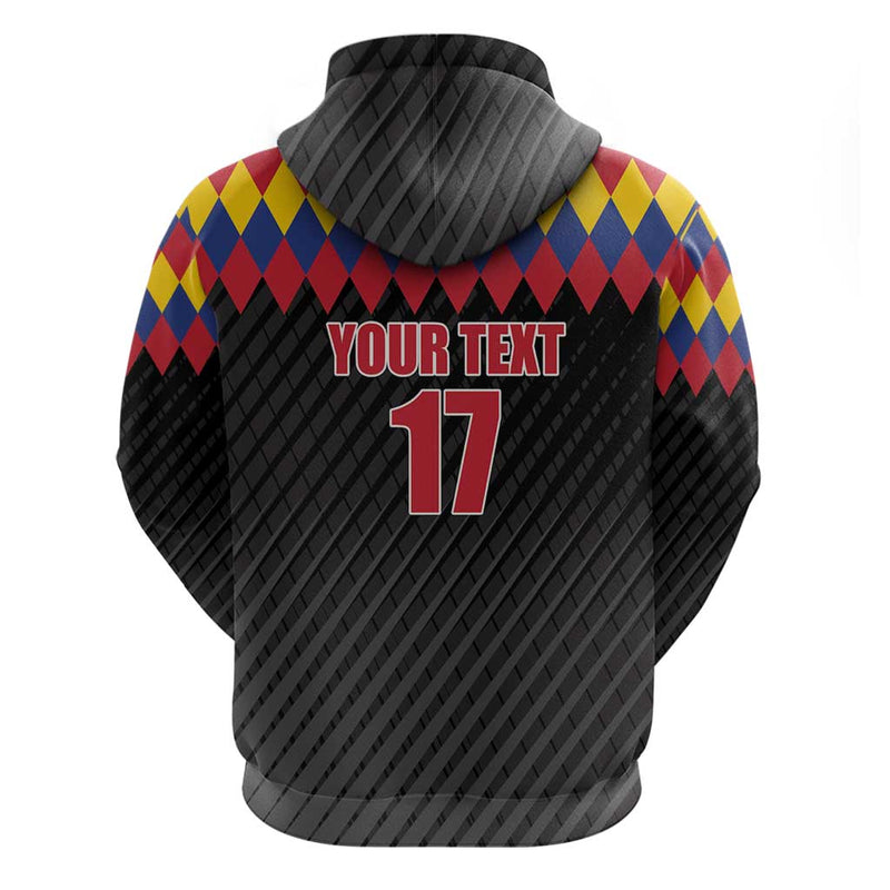 Custom Colombia Football Retro Black Style Hoodie