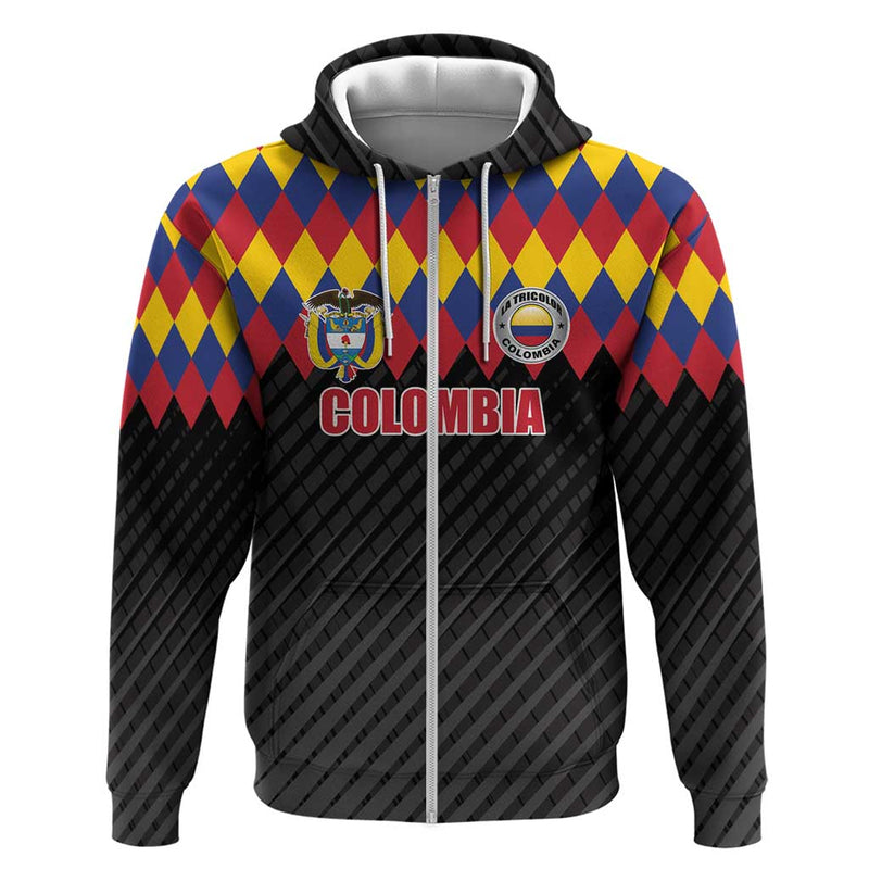 Custom Colombia Football Retro Black Style Hoodie
