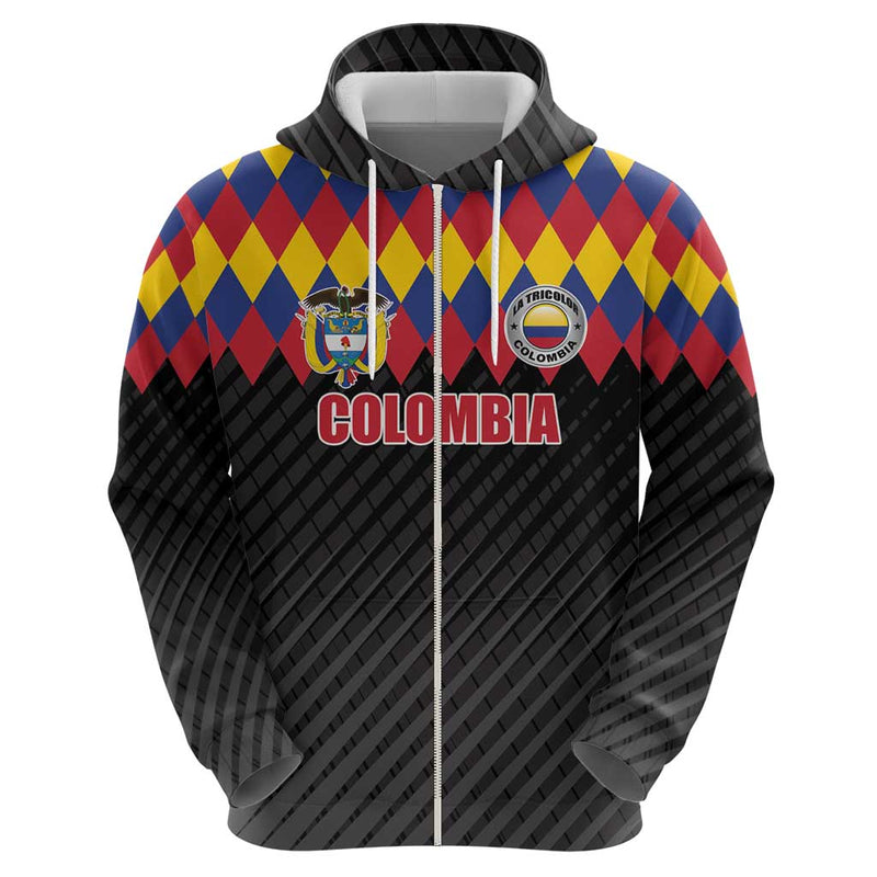 Custom Colombia Football Retro Black Style Hoodie