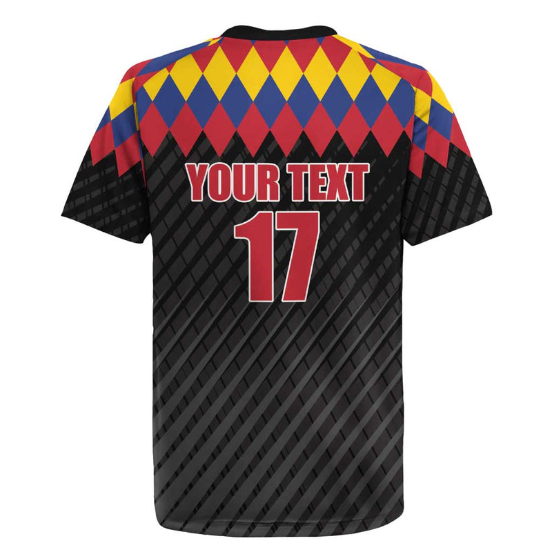 Custom Colombia Football Retro Black Style Rugby Jersey