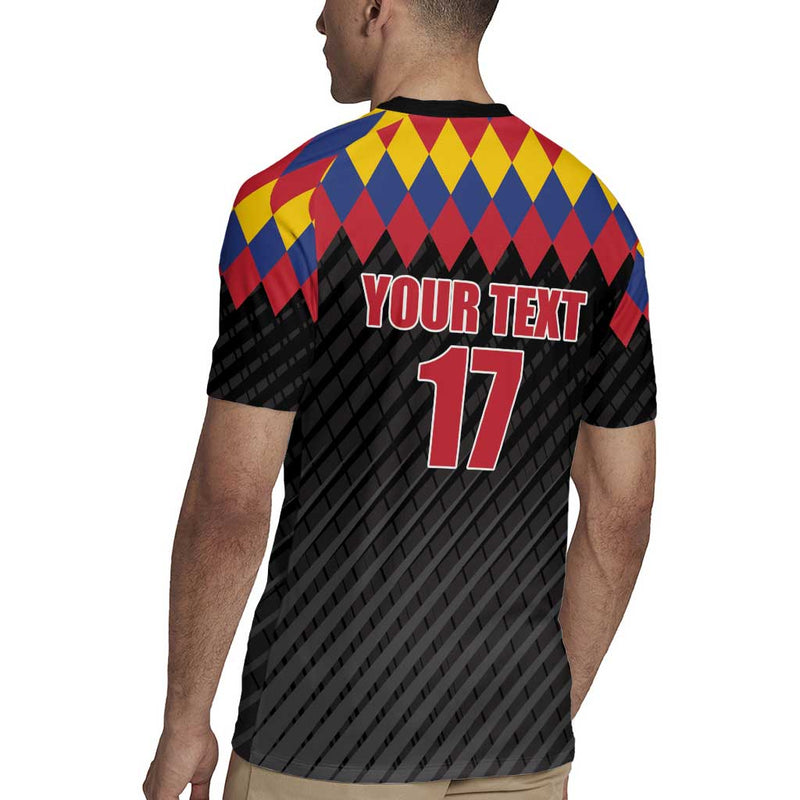 Custom Colombia Football Retro Black Style Rugby Jersey