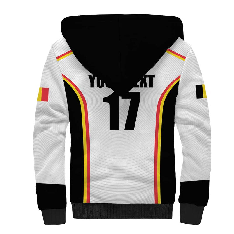 Custom Belgium Basketball Lion Mascot Sporty Style Sherpa Hoodie