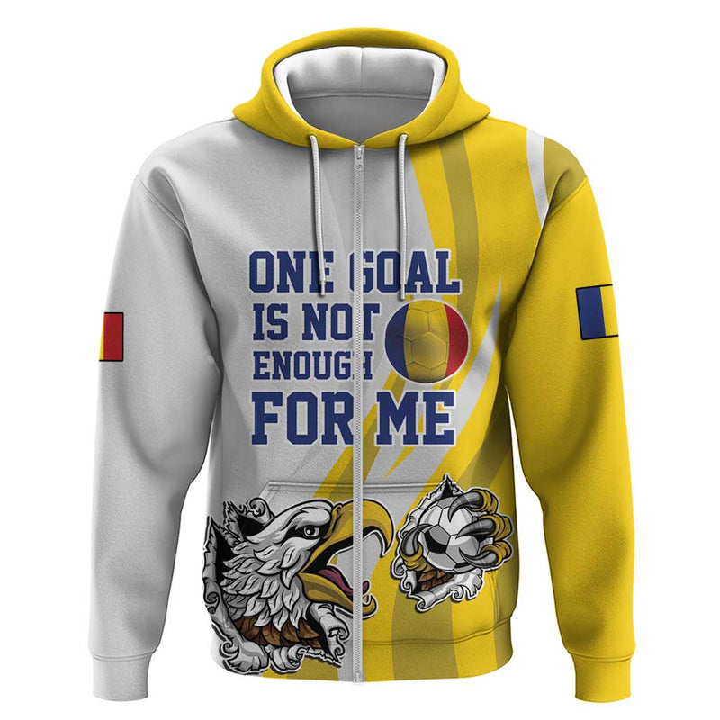 Custom Romania Football With Eagle Mascot Sporty Style Hoodie