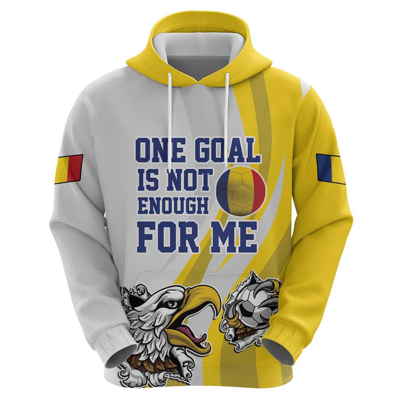 Custom Romania Football With Eagle Mascot Sporty Style Hoodie