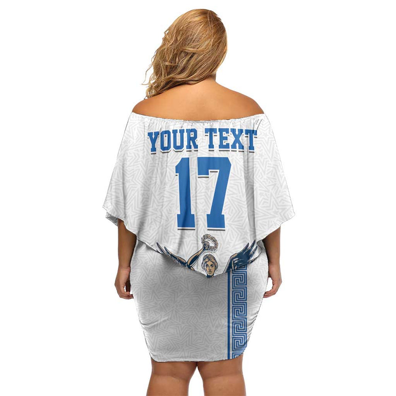Custom Greece Football Champions Nike Goddess Of Victory Off Shoulder Short Dress
