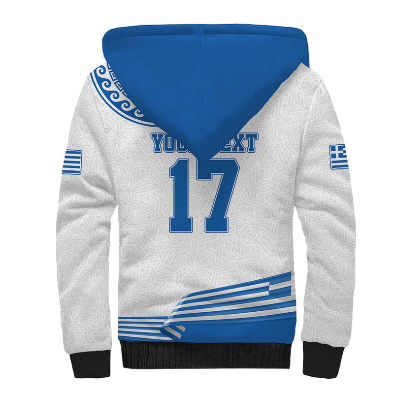 Custom Greece Basketball Champions Sporty Style with Eagle Mascot Sherpa Hoodie