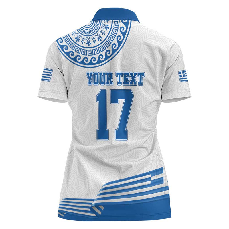 Custom Greece Basketball Champions Sporty Style with Eagle Mascot Women Polo Shirt