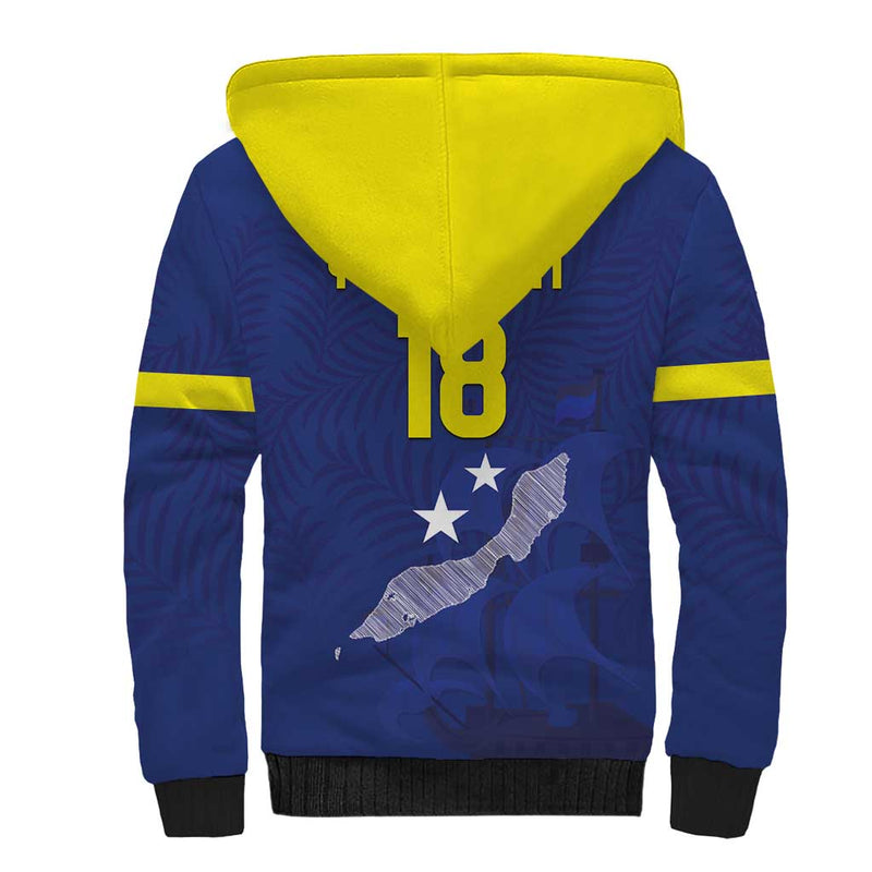 Custom Curacao Football La Pantera Negra Sherpa Hoodie