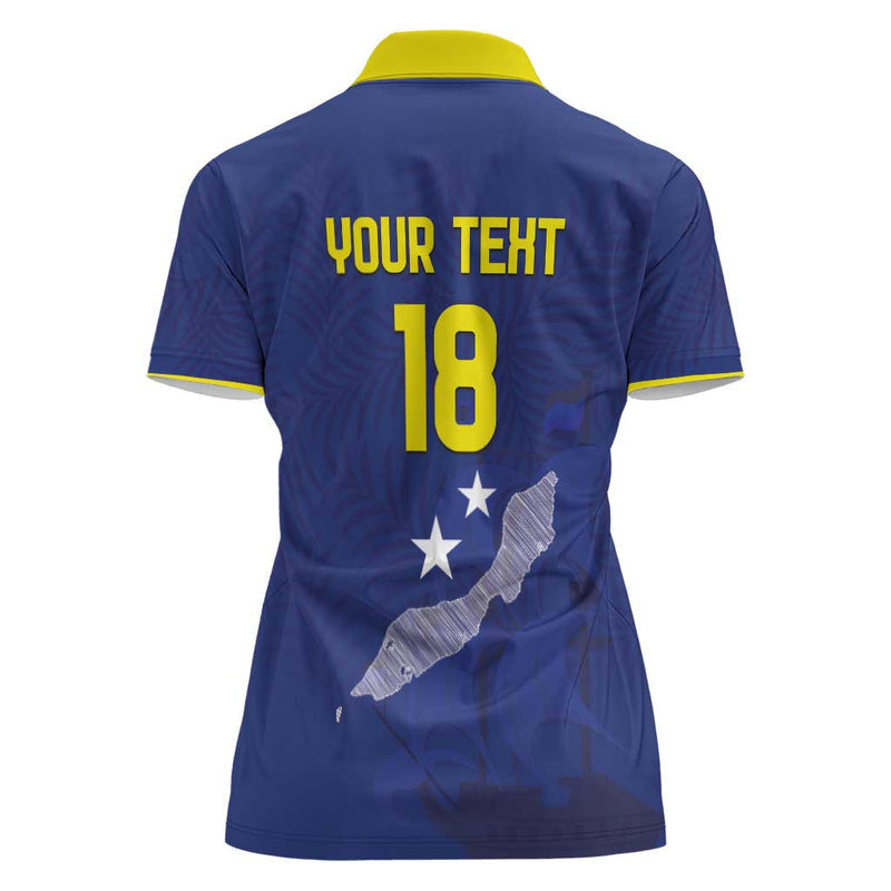 Custom Curacao Football La Pantera Negra Women Polo Shirt