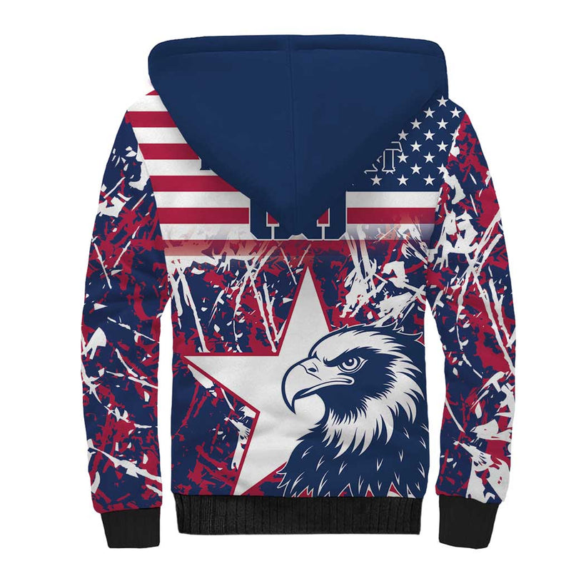 Custom USA Rugby Pacific Go Eagles 2024 Sherpa Hoodie