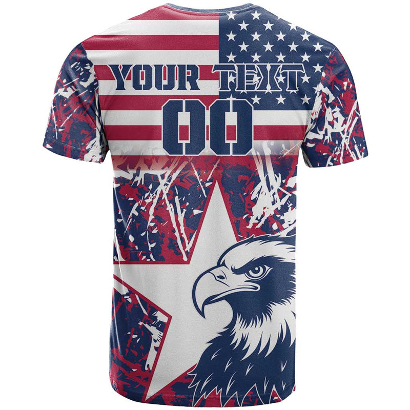 Custom USA Rugby Pacific Go Eagles 2024 T Shirt