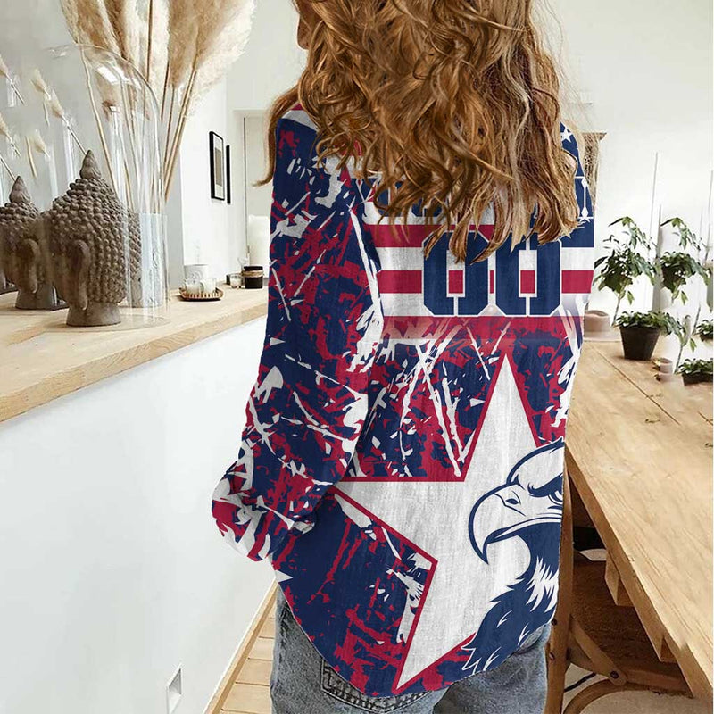 Custom USA Rugby Pacific Go Eagles 2024 Women Casual Shirt