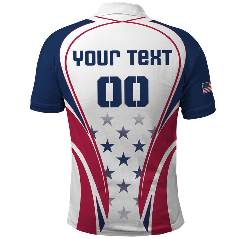 Custom USA Rugby Simple Style Polo Shirt