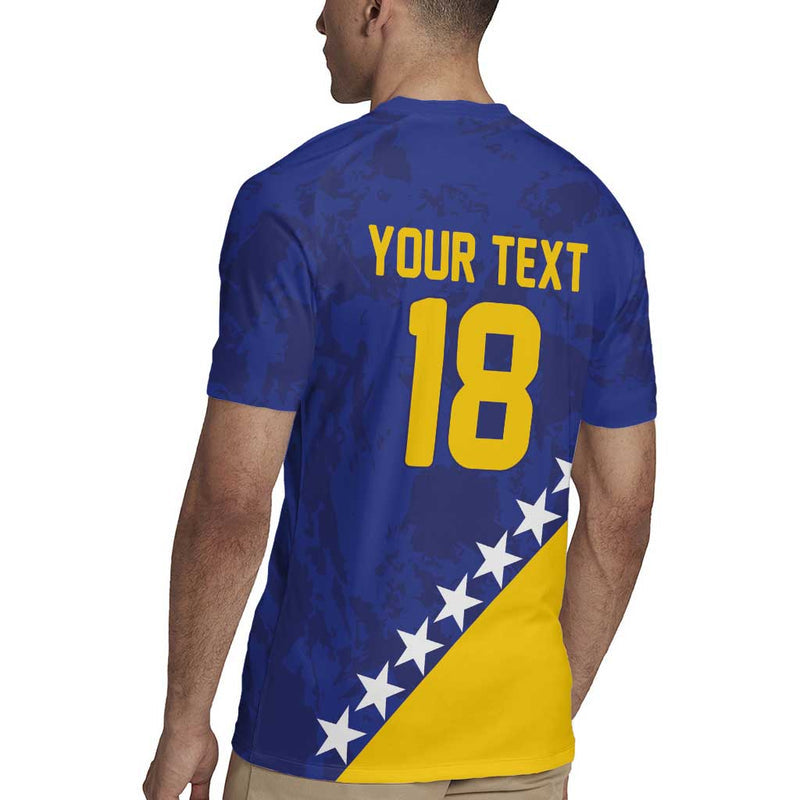 Custom Bosnia And Herzegovina Football Go Champion Sporty Style Rugby Jersey