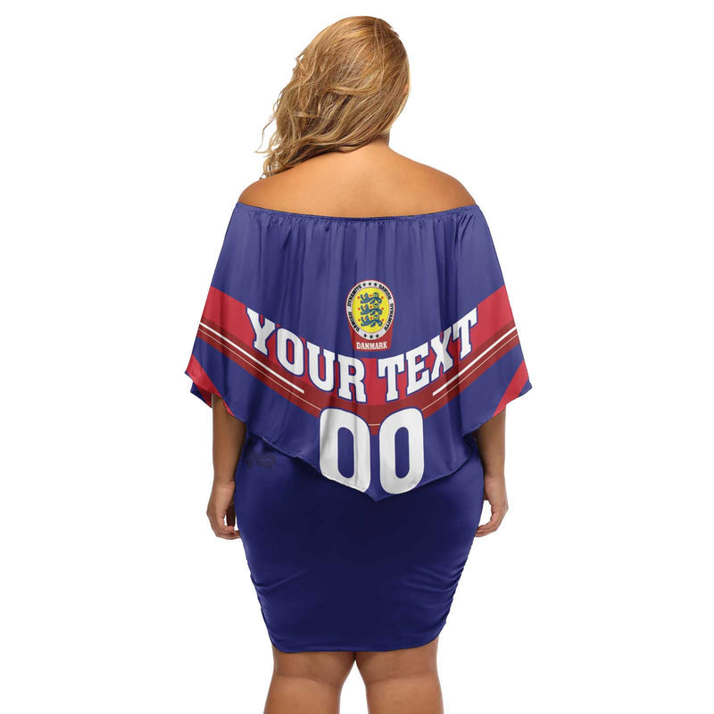 Custom Denmark Football Come On Danish Dynamite Off Shoulder Short Dress