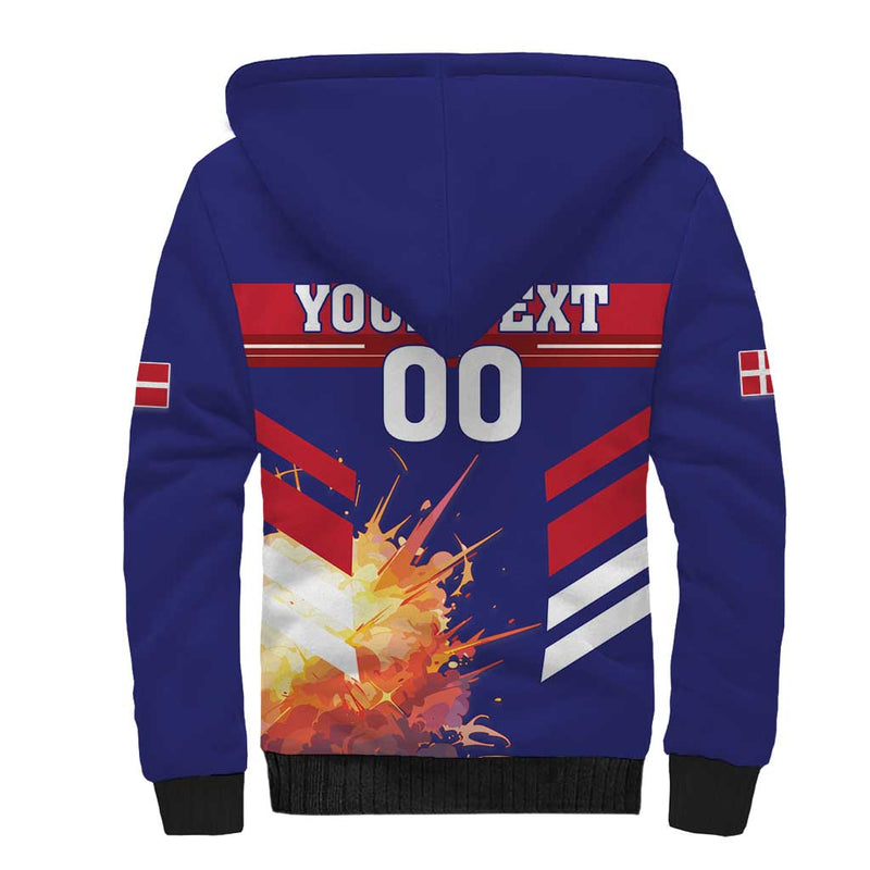 Custom Denmark Football Come On Danish Dynamite Sherpa Hoodie