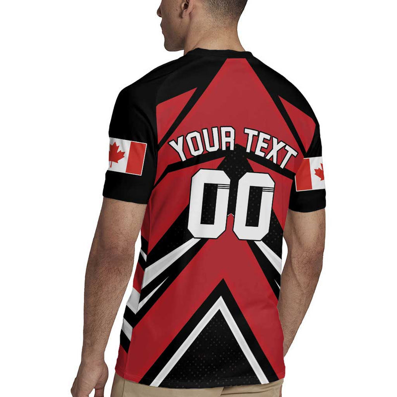 Custom Canada Hockey Black Bear Playing Ice Hockey Rugby Jersey