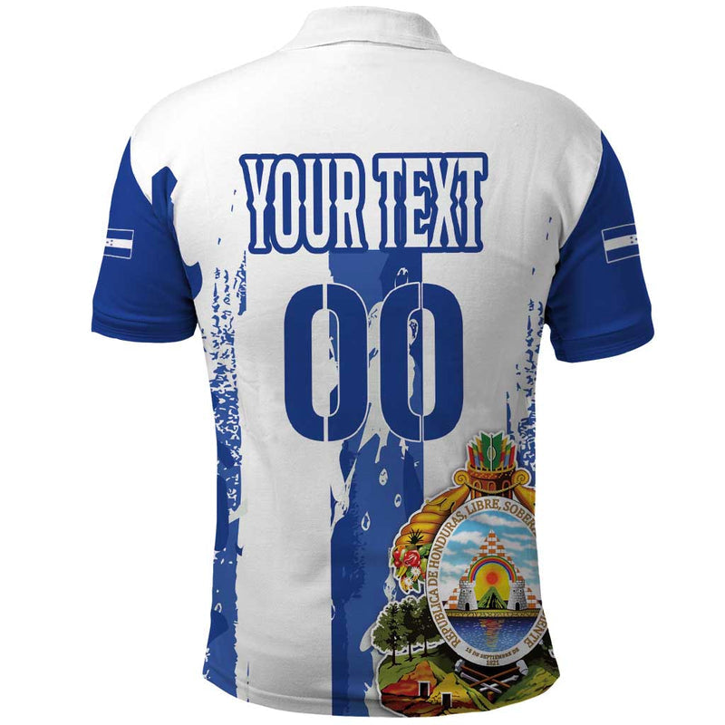 Custom Honduras Football Los Catrachos Grunge Style Polo Shirt