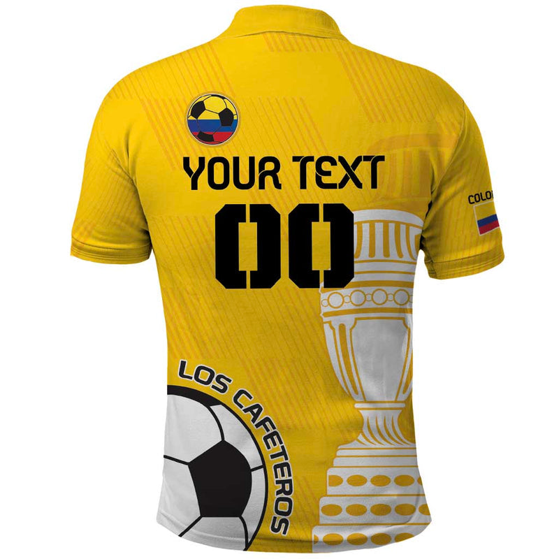 Custom Colombia Football Go Champions Polo Shirt